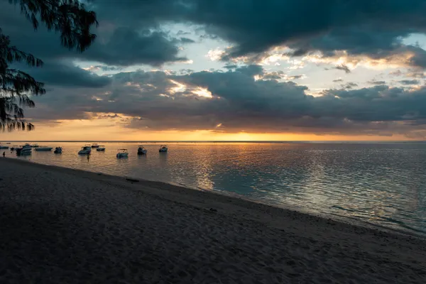 Beach Sunset Boats 1
