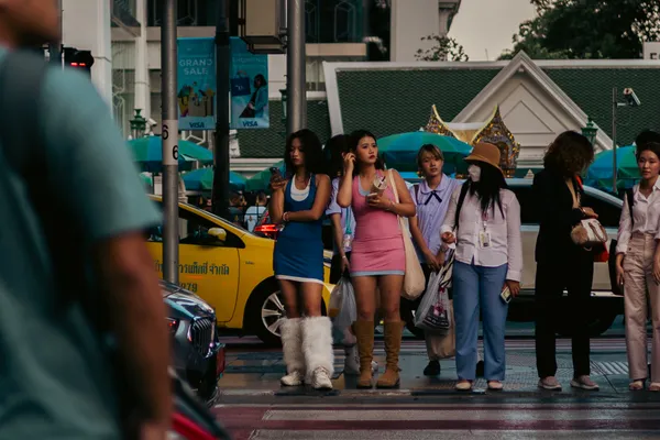 Busy Pedestrian Crossing 1