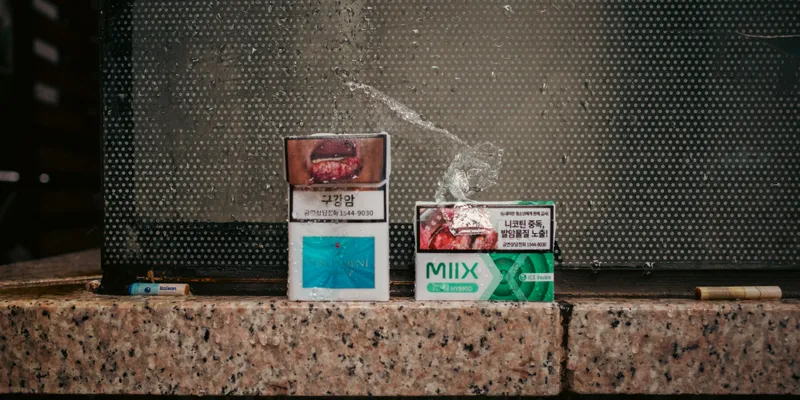 Cigarette Packs On Ledge 1