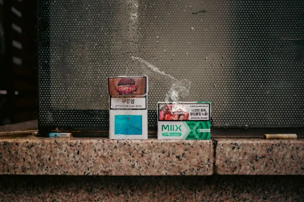 Cigarette Packs On Ledge 1