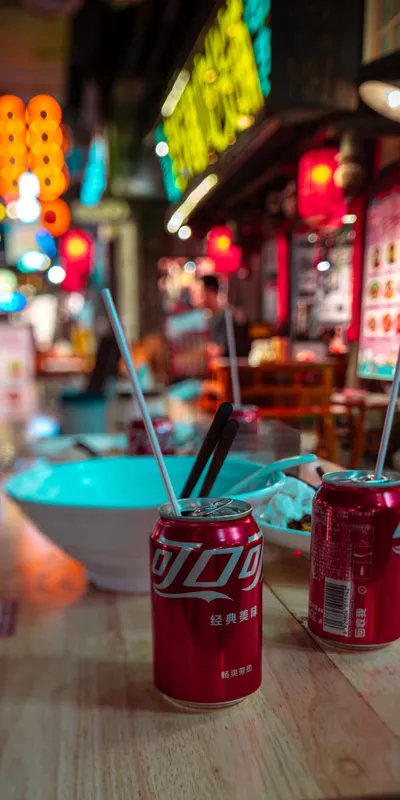 Coke Cans Neon Bar 1