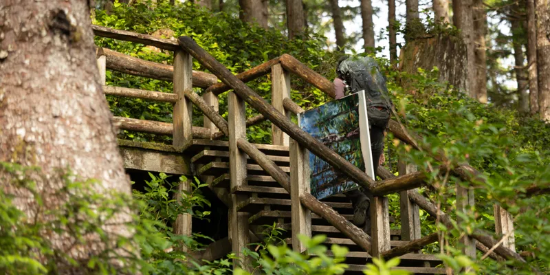 Forest Wooden Stairs 1