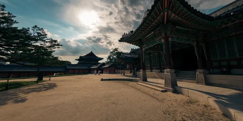 Gyeongbokgung Pavilion Dusk 1