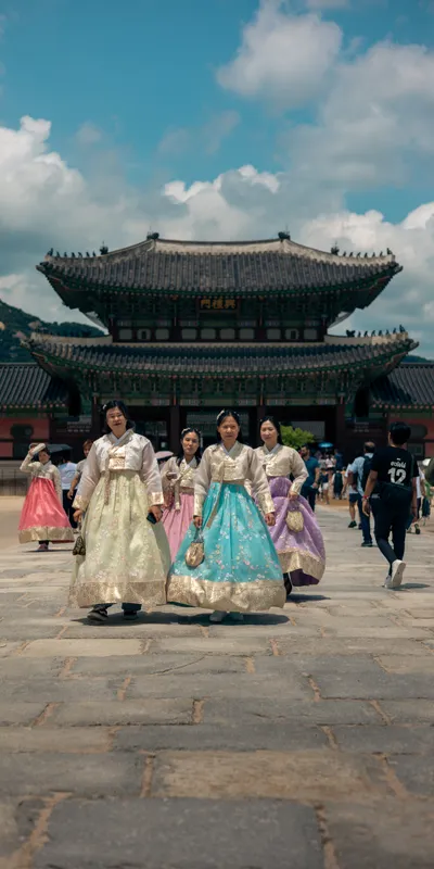 Hanbok Group Palace Courtyard 1