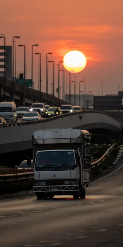 Highway Traffic Sunset 1