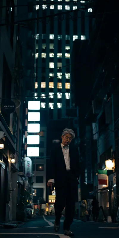 Man Alone Night Street 1