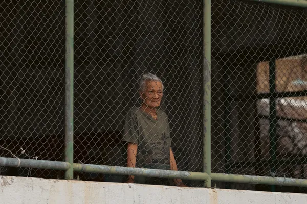 Man Behind Iron Fence 1
