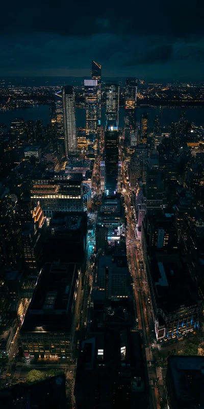 Manhattan Avenue Aerial Night 1