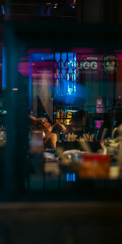 Neon Bar Interior Night 1