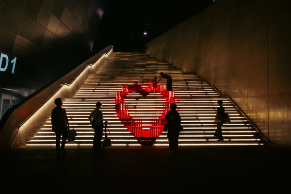 Red Heart Sculpture Night 1