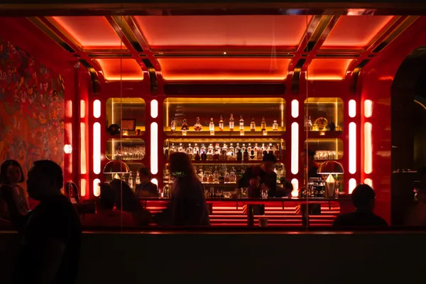 Red Lit Cocktail Bar 1