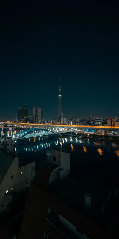 Skytree River Night Pano 1
