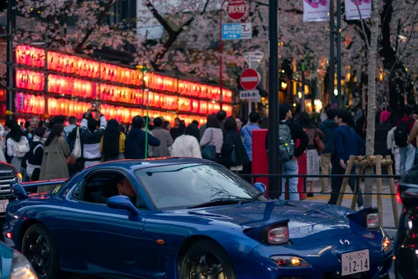 Sports Car Cherry Night 1