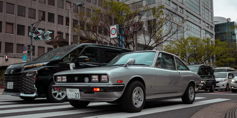 Vintage Car Crossing 1